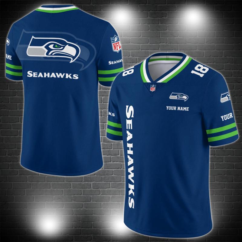 Seattle Seahawks Personalized V-neck Jersey Image 1