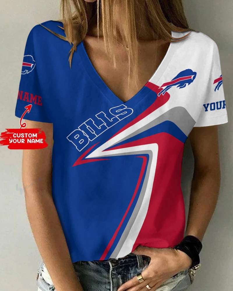 Buffalo Bills Personalized V-neck T-shirt