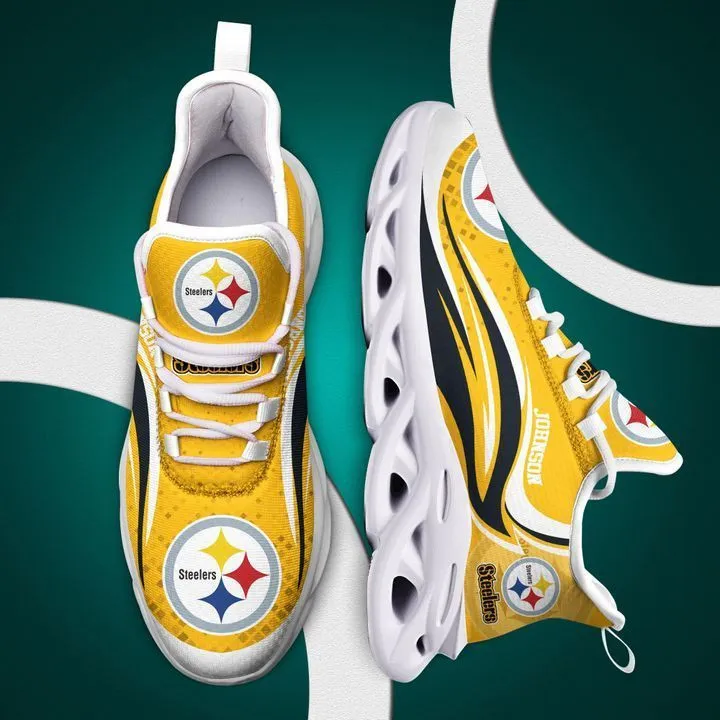 Pittsburgh Steelers Yezy Running Sneakers 119 Detailed View