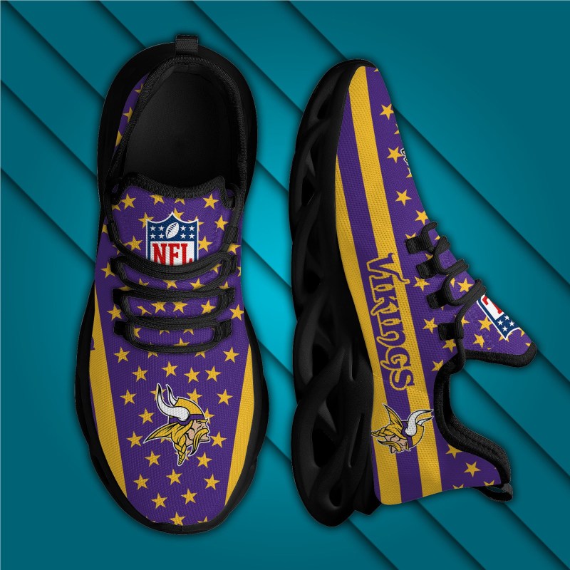 Minnesota Vikings Yezy Running Sneakers Top View