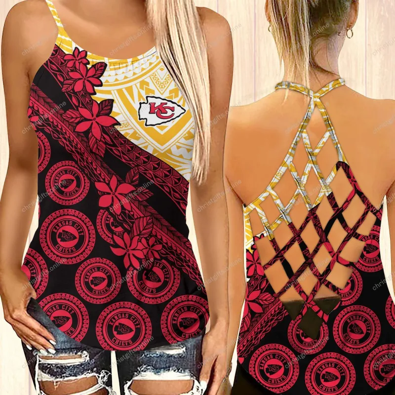 Kansas City Chiefs NFL Cross Tank Top Polynesian