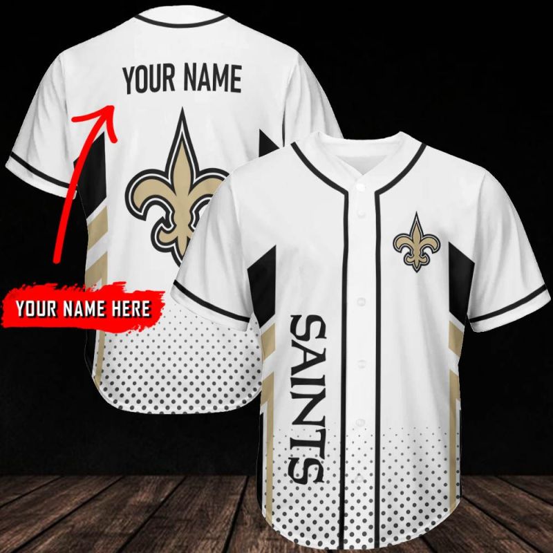New Orleans Saints Personalized Baseball Jersey