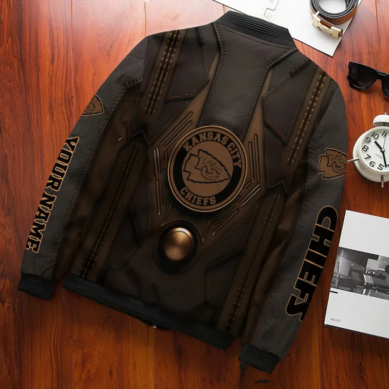 Kansas City Chiefs Bomber Jacket Back View