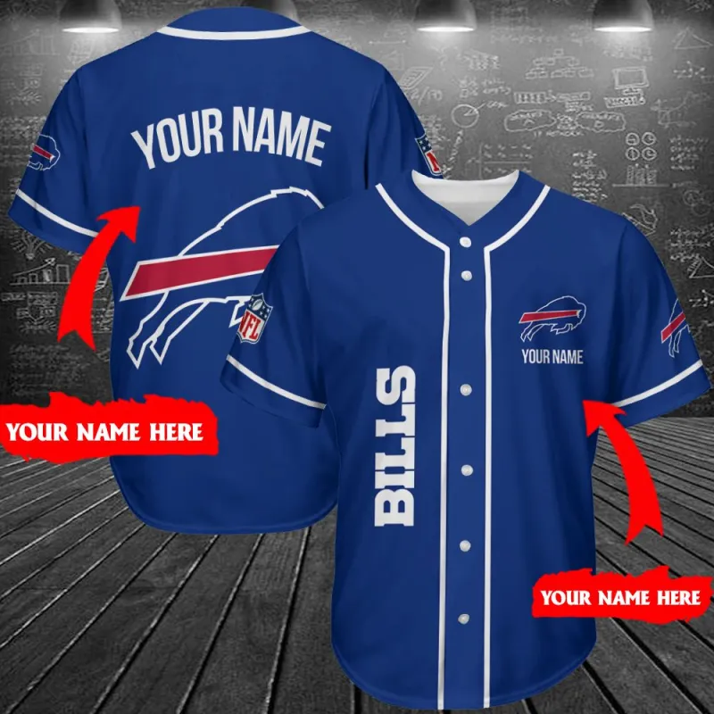 Buffalo Bills Personalized Baseball Jersey