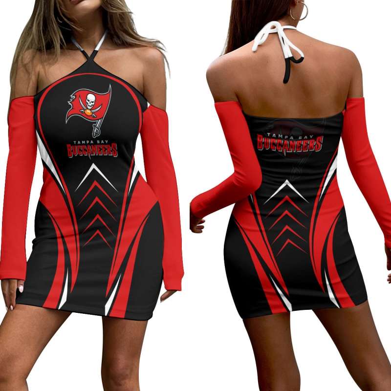 Tampa Bay Buccaneers Halter Lace-up Dress Image 1