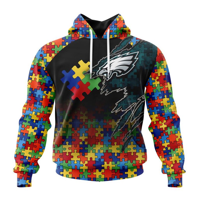 Philadelphia Eagles Special Autism Awareness Design Hoodie