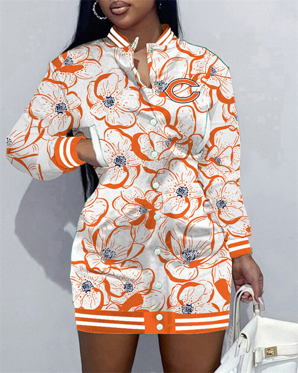 Chicago Bears Women's Button Down Jacket Dress