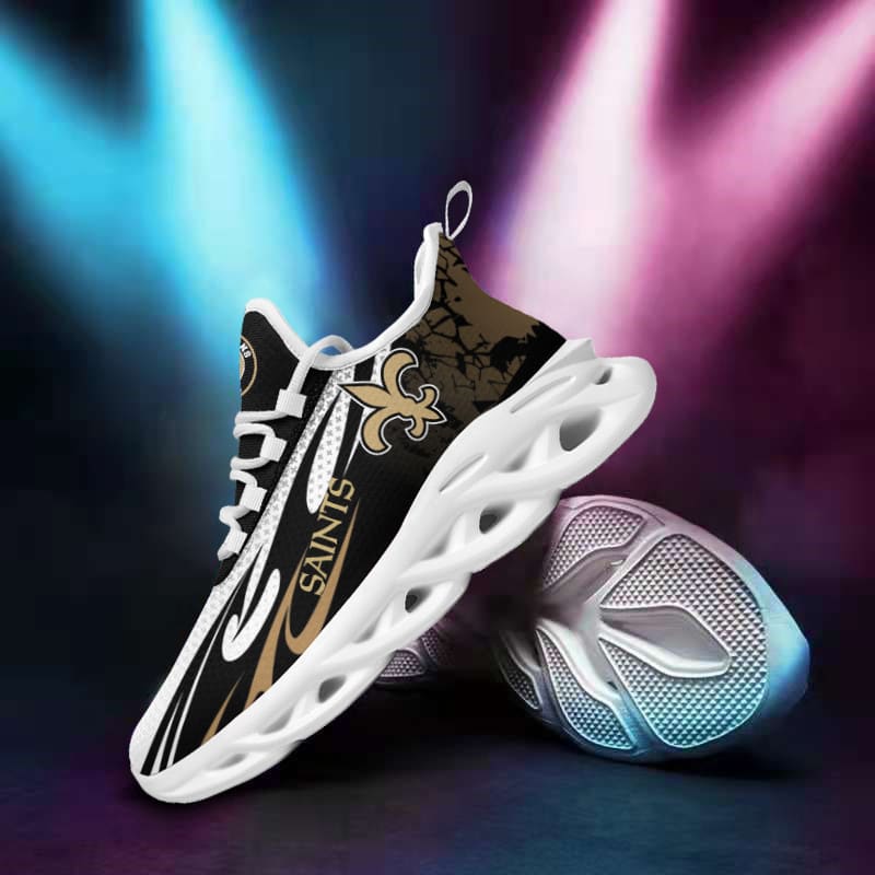 New Orleans Saints Yezy Running Sneakers - Front View