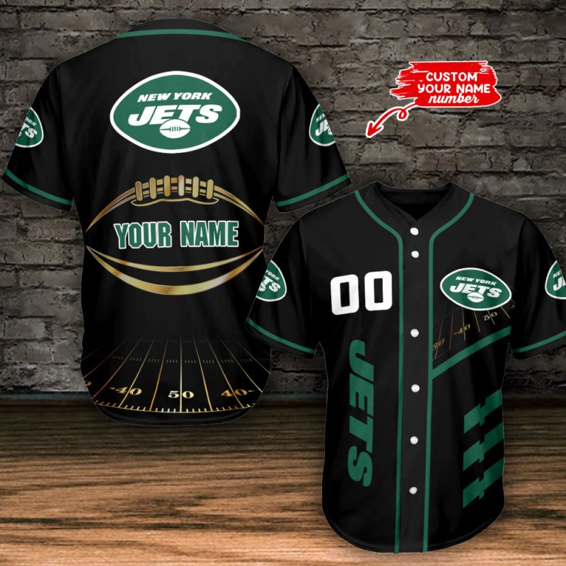New York Jets Personalized Baseball Jersey