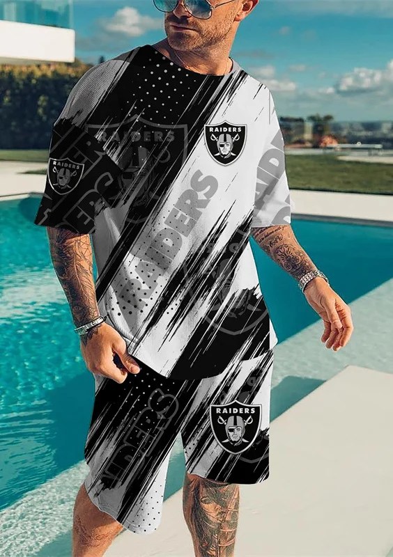 Las Vegas Raiders T-Shirt and Shorts