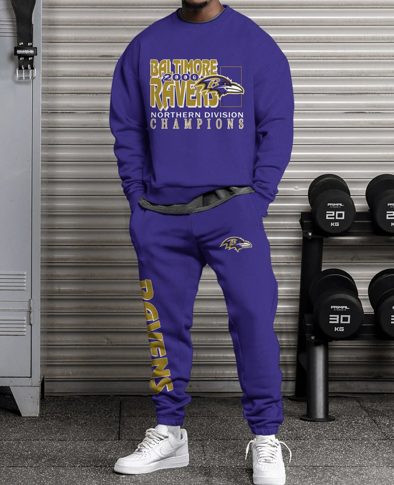 Baltimore Ravens Combo 3D Sweatsuit and Sweatpants