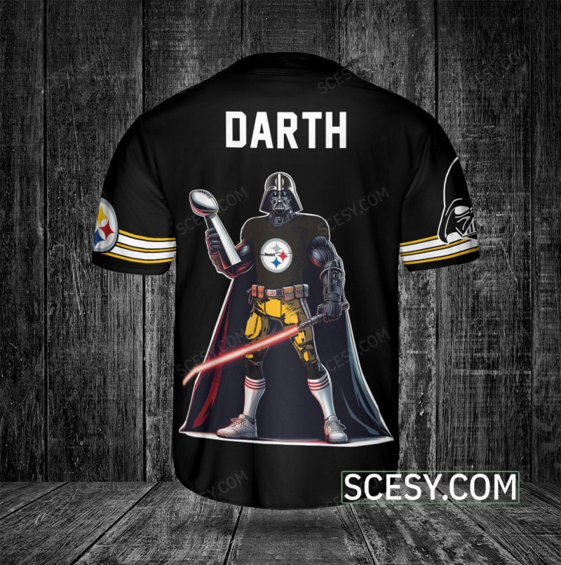 Pittsburgh Steelers Darth Vader Baseball Jersey Back