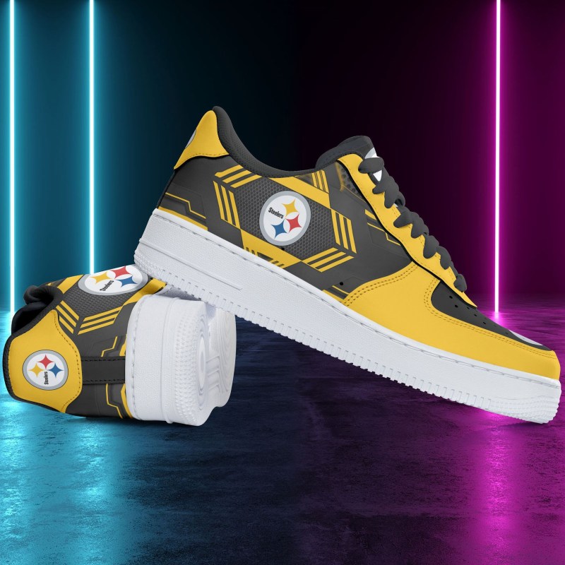Pittsburgh Steelers AF1 Sneakers Side View