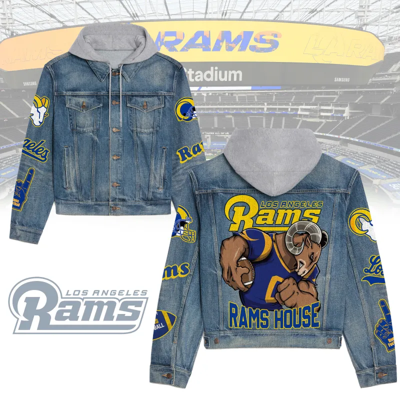 Los Angeles Rams Premium Hooded Denim Jacket