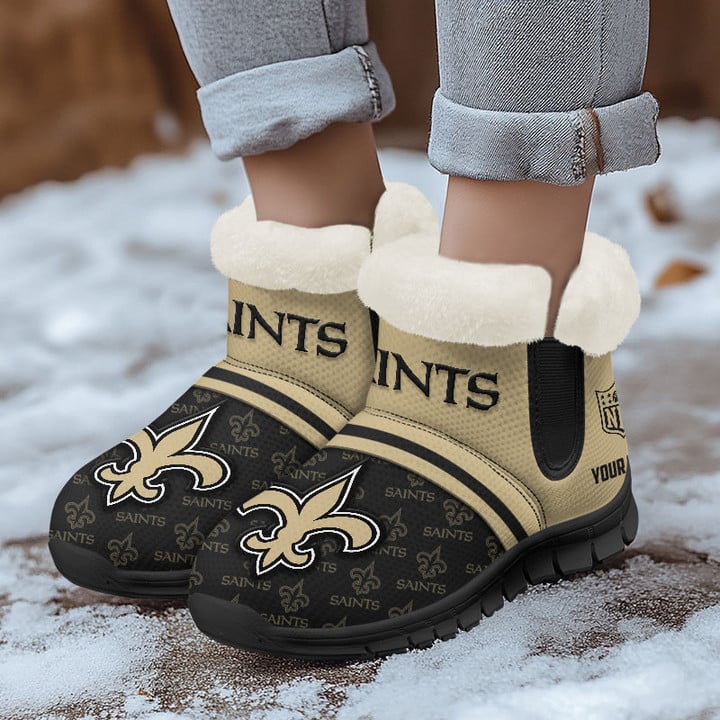 New Orleans Saints Comfy Winter Snow Boots Image 1