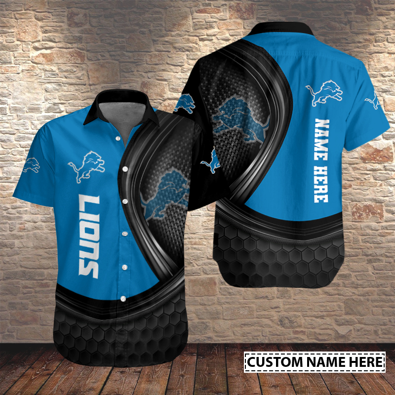Detroit Lions Personalized Button Shirt