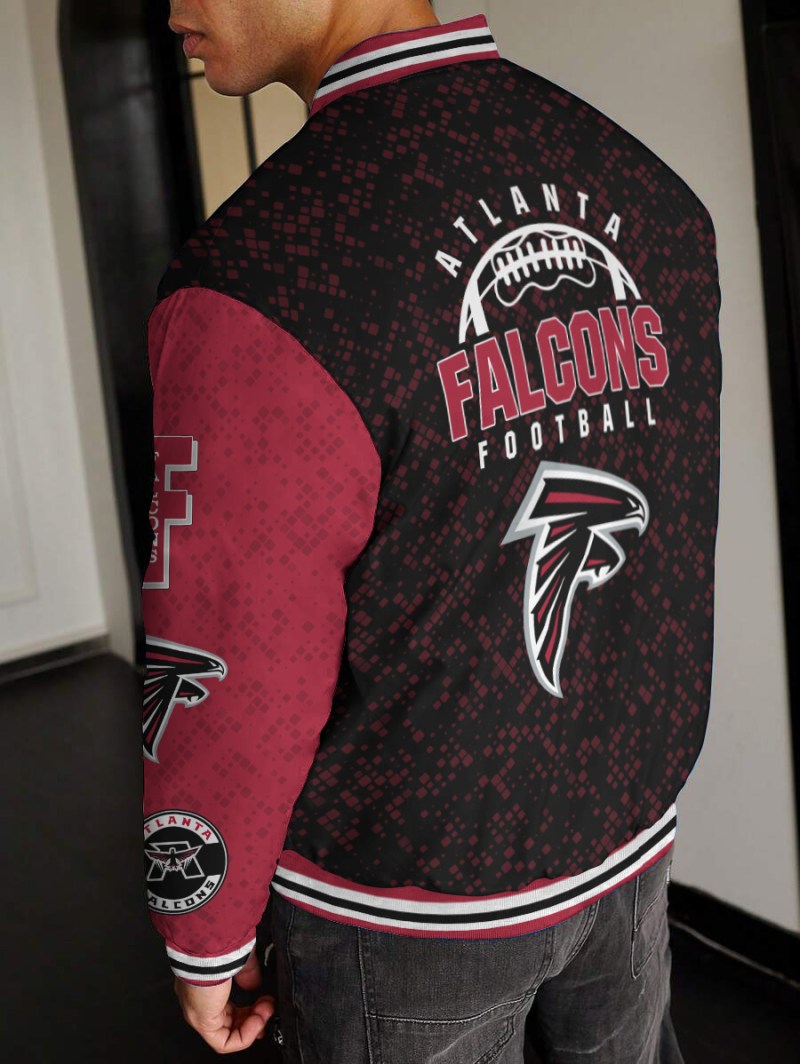 Atlanta Falcons Varsity Jacket Side View
