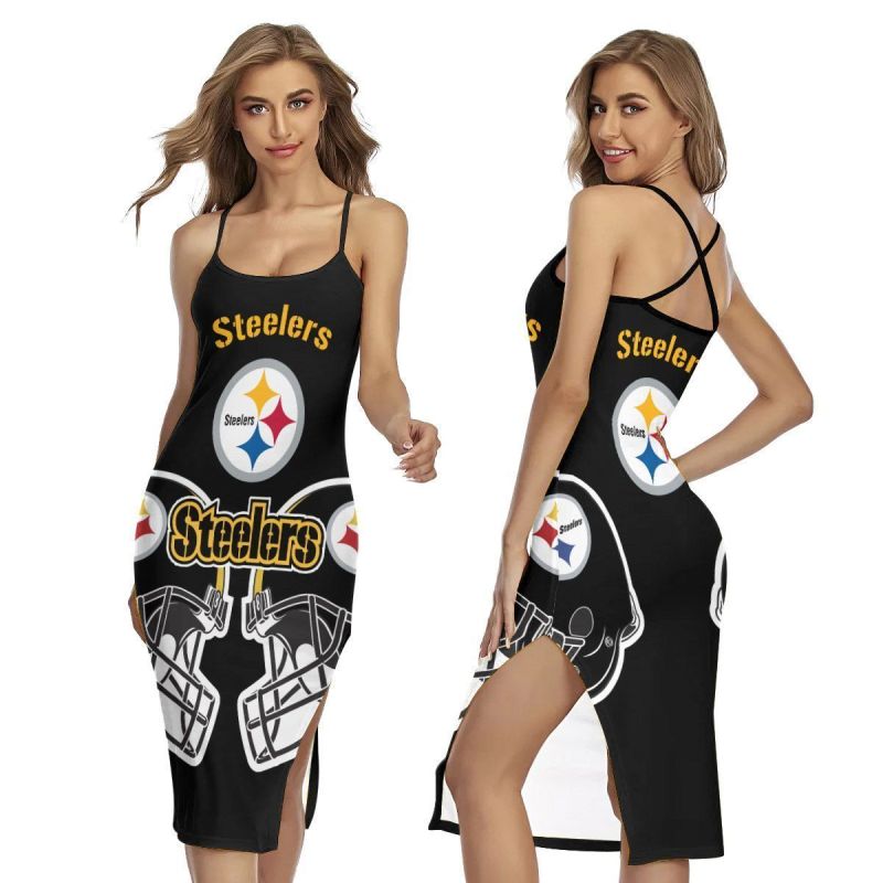 Pittsburgh Steelers Women's Back Cross Cami Dress