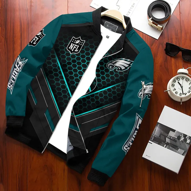 Philadelphia Eagles Bomber Jacket Detail
