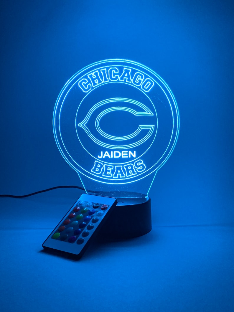 Chicago Bears 3D Lamp Details