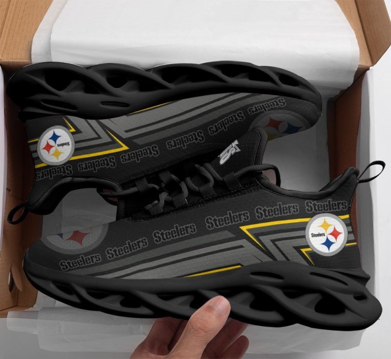 Pittsburgh Steelers Yezy Running Sneakers Back View