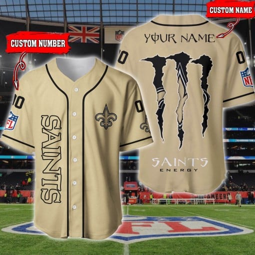 New Orleans Saints Personalized Baseball Jersey