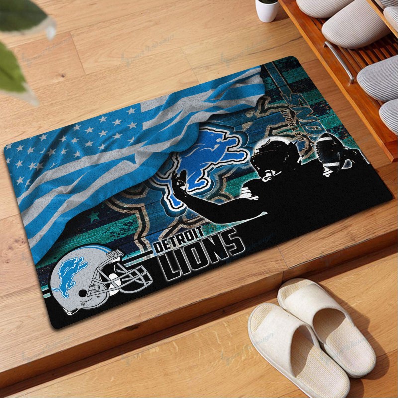 Detroit Lions Doormat Side View