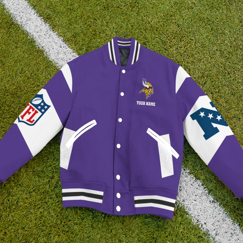 Minnesota Vikings Varsity Jacket 3
