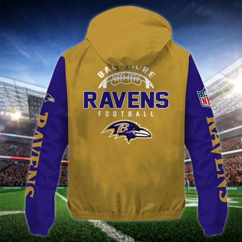 Baltimore Ravens Outdoor Jacket - Back View