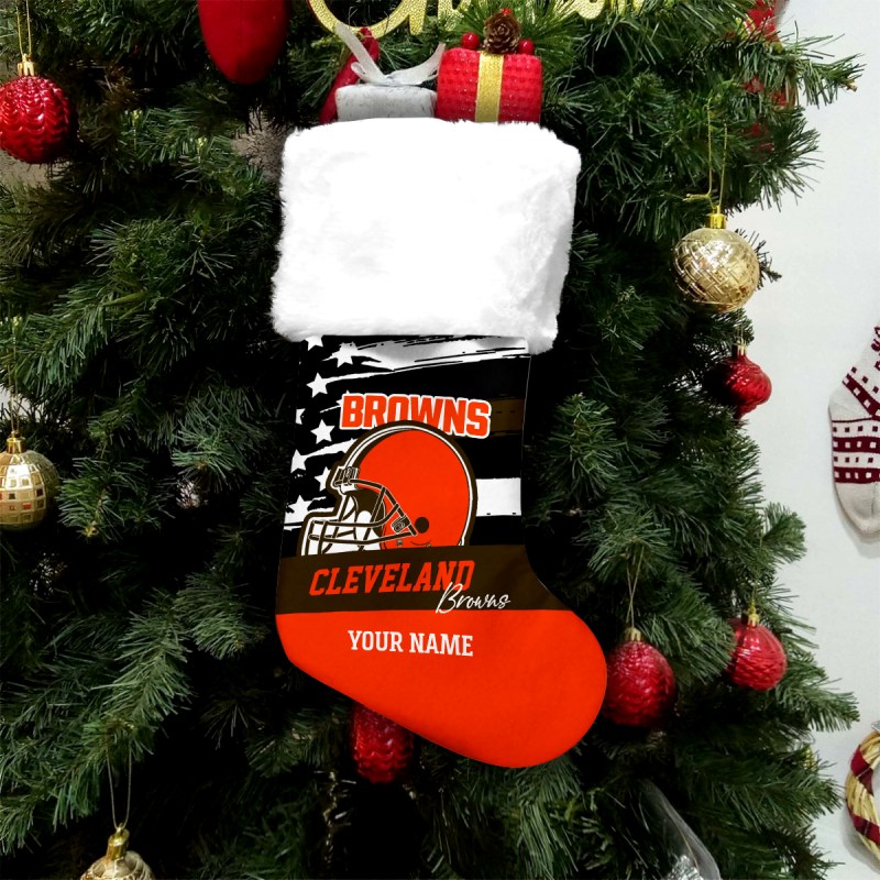 Cleveland Browns Christmas Sock 1