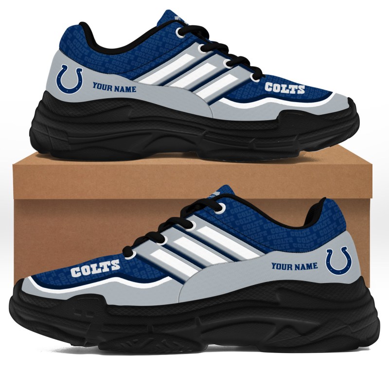 Indianapolis Colts Personalized Chunky Sneakers 07 Side View