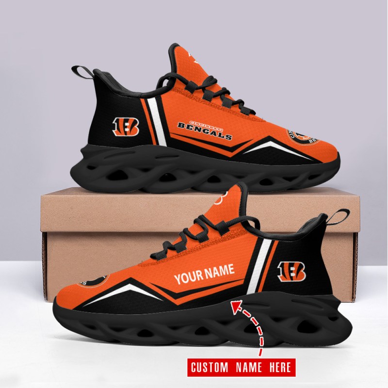 Cincinnati Bengals Personalized Yezy Running Sneakers
