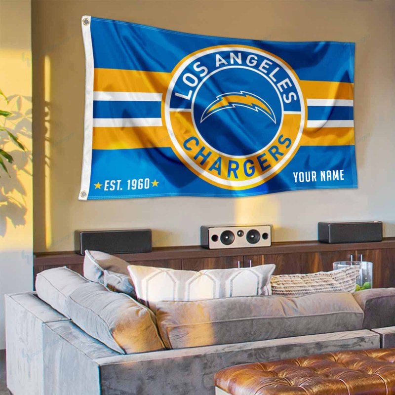 Los Angeles Chargers Personalized Flag 2