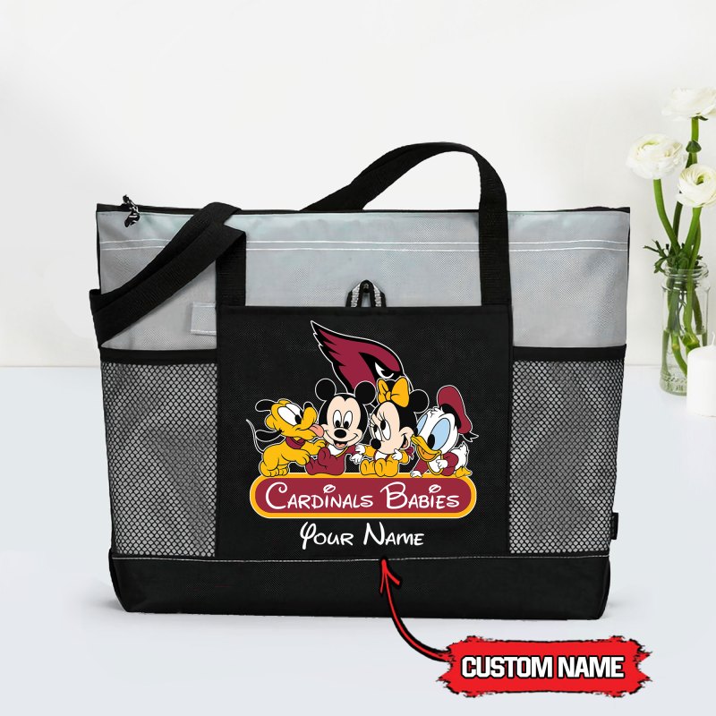 Arizona Cardinals Personalized Tote Bag Grey