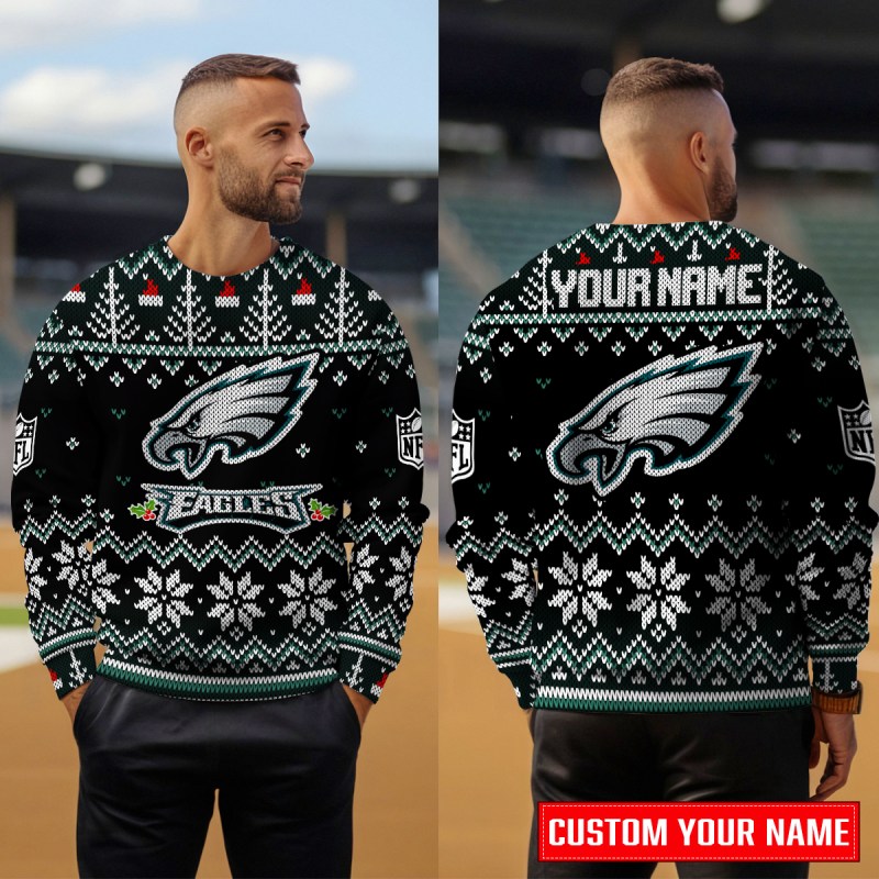 Philadelphia Eagles Ugly Christmas Sweater - Outdoor View 4