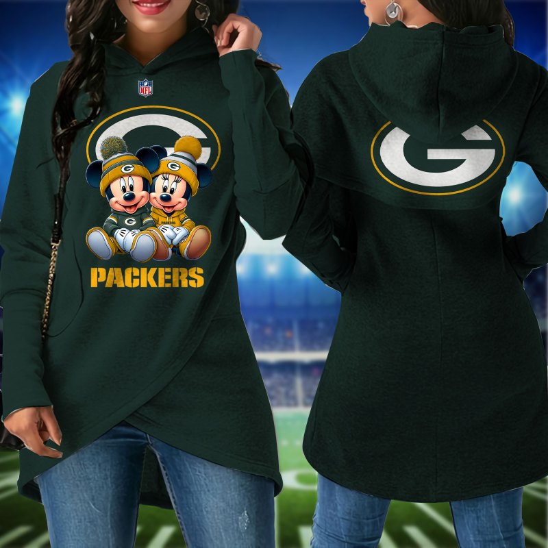 Green Bay Packers Women Irregular Hoodie