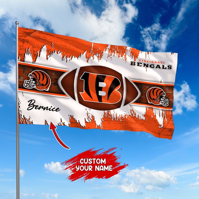 Cincinnati Bengals Personalized Flag