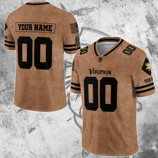 Personalized Minnesota Vikings V-neck Football Jersey