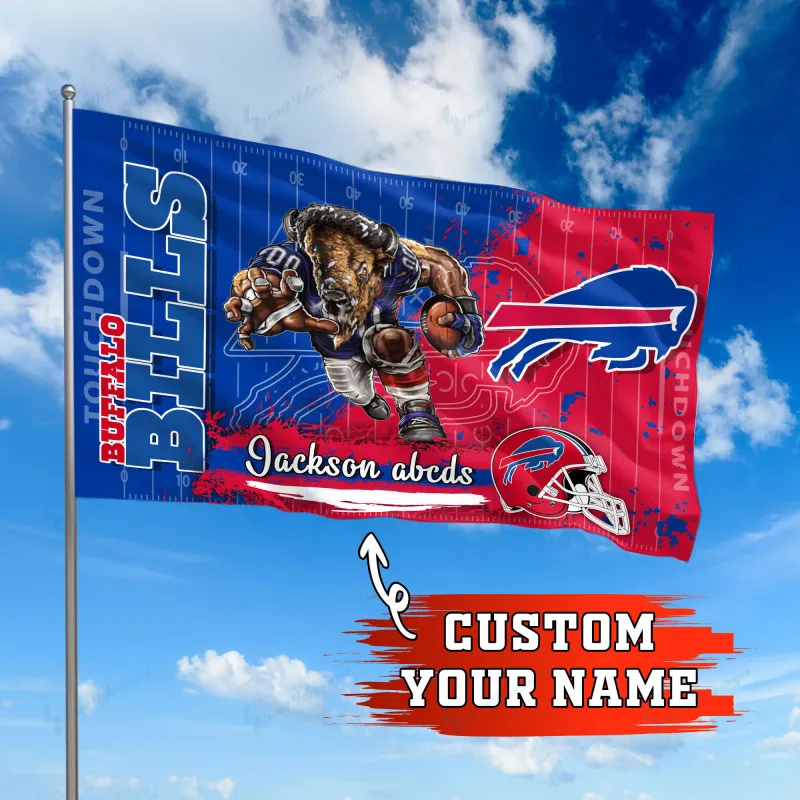 Buffalo Bills Personalized Flag