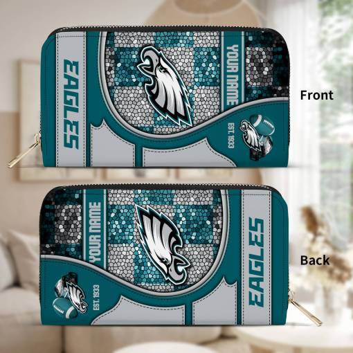 Philadelphia Eagles Women's Zip Around Wallet