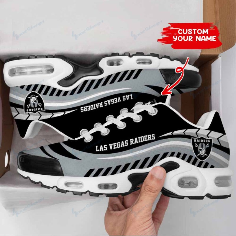 Las Vegas Raiders Personalized Plus T-N Youth Sneakers