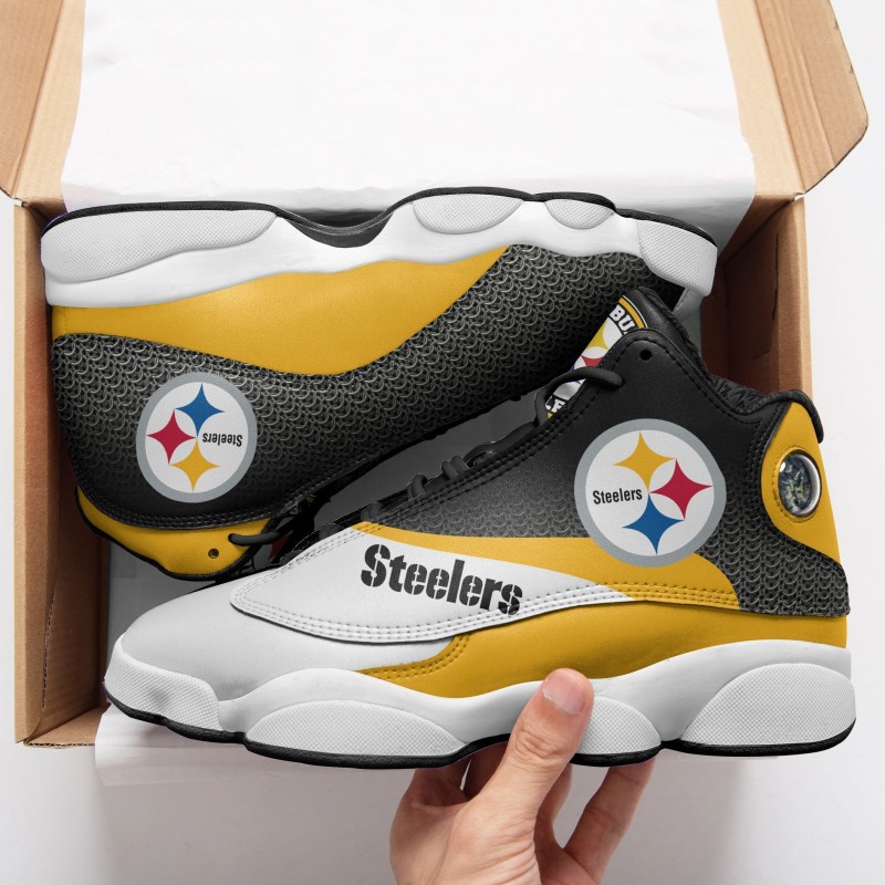 Pittsburgh Steelers Air JD13 Sneakers Side View