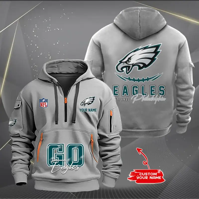 Philadelphia Eagles Quarter Zip Hoodie