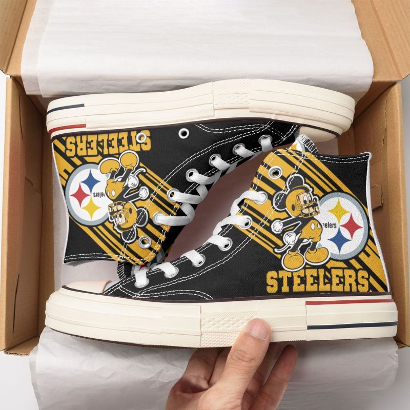 Pittsburgh Steelers Canvas Shoes Front