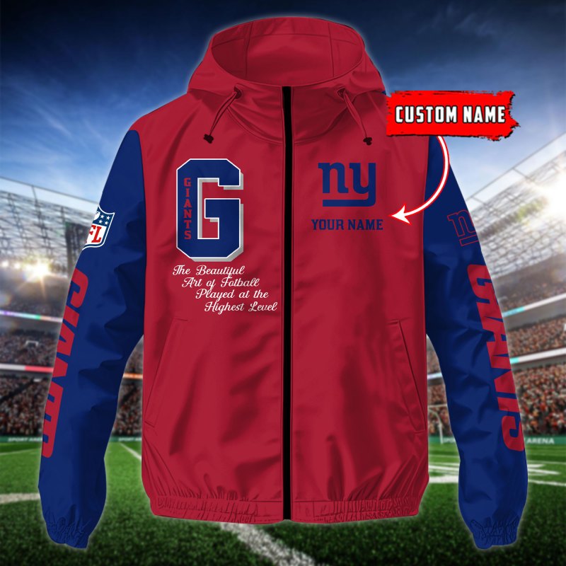 New York Giants Outdoor Jacket Back View