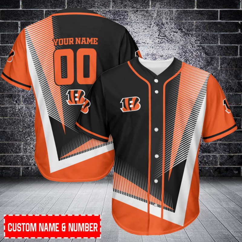 Cincinnati Bengals Personalized Baseball Jersey