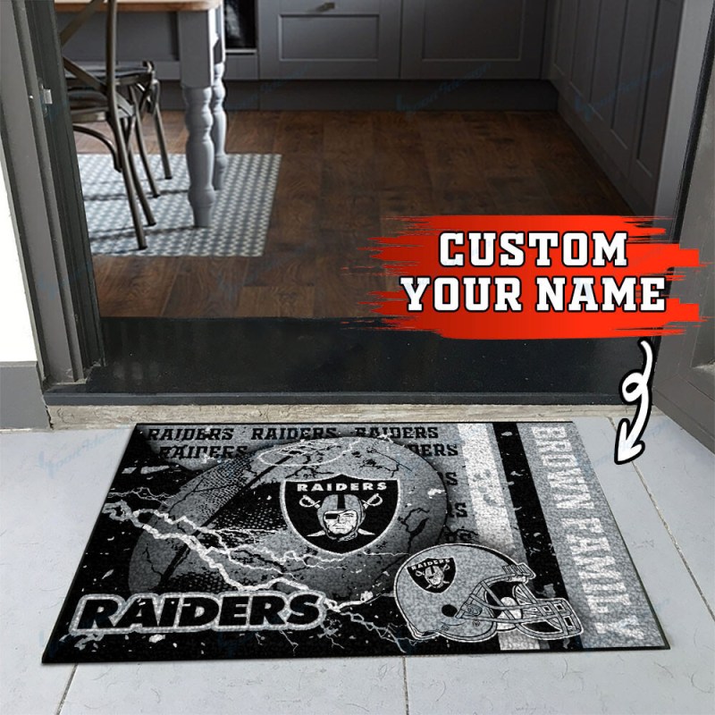 Las Vegas Raiders Personalized Doormat - Detail