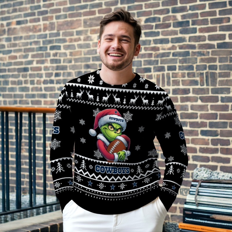 Dallas Cowboys Ugly Christmas Sweater Outdoor View 2