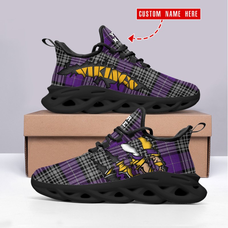 Close-up of Minnesota Vikings Sneakers