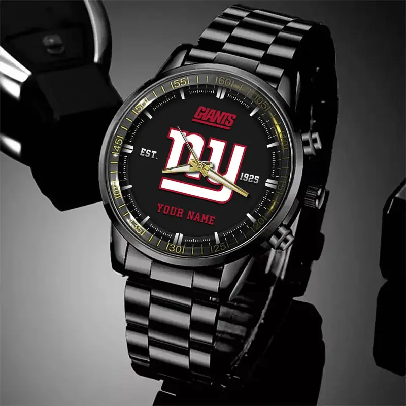 New York Giants Black Fashion Watch